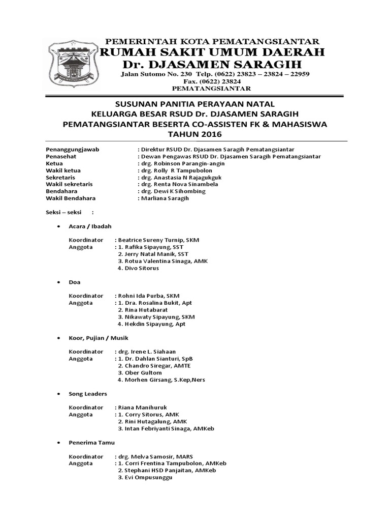 Detail Contoh Susunan Panitia Nomer 27