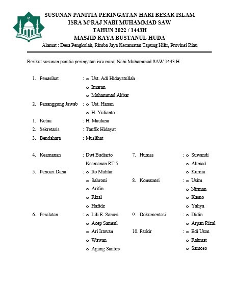 Detail Contoh Susunan Panitia Nomer 36