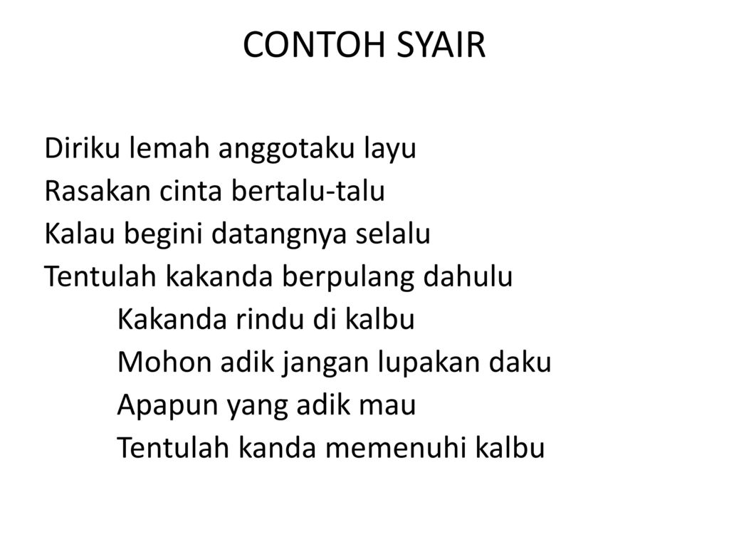 Detail Contoh Syair Agama Nomer 11