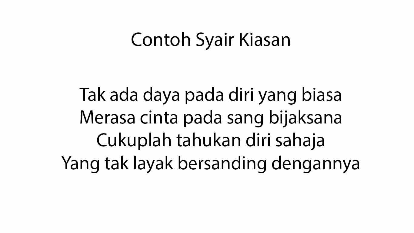 Contoh Syair Kiasan - KibrisPDR