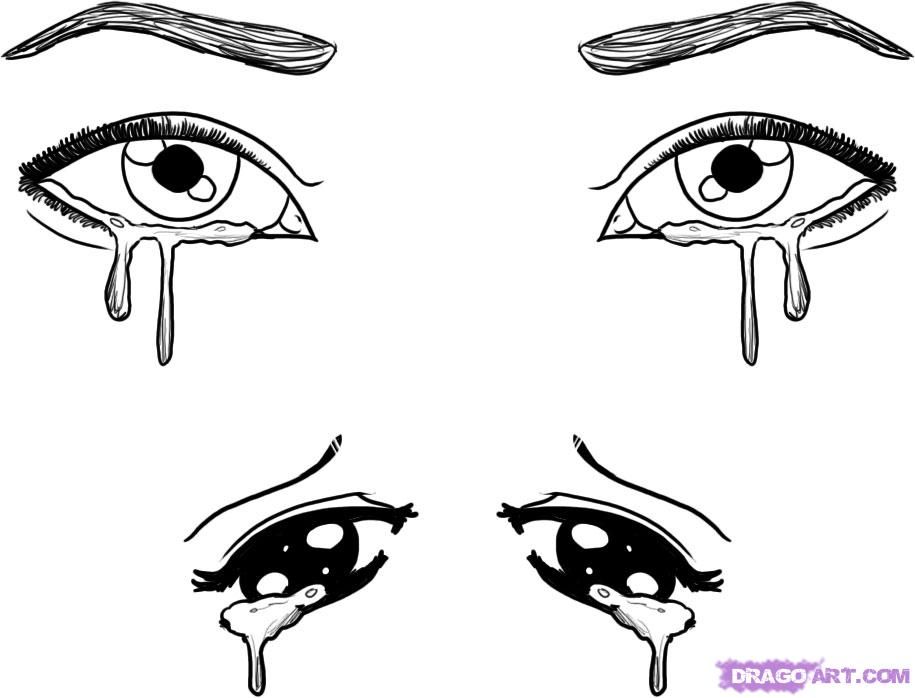Detail Tears Drawing Nomer 5