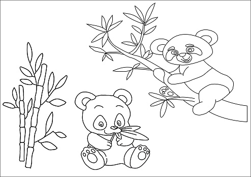 Detail Gambar Panda Untuk Mewarnai Nomer 26