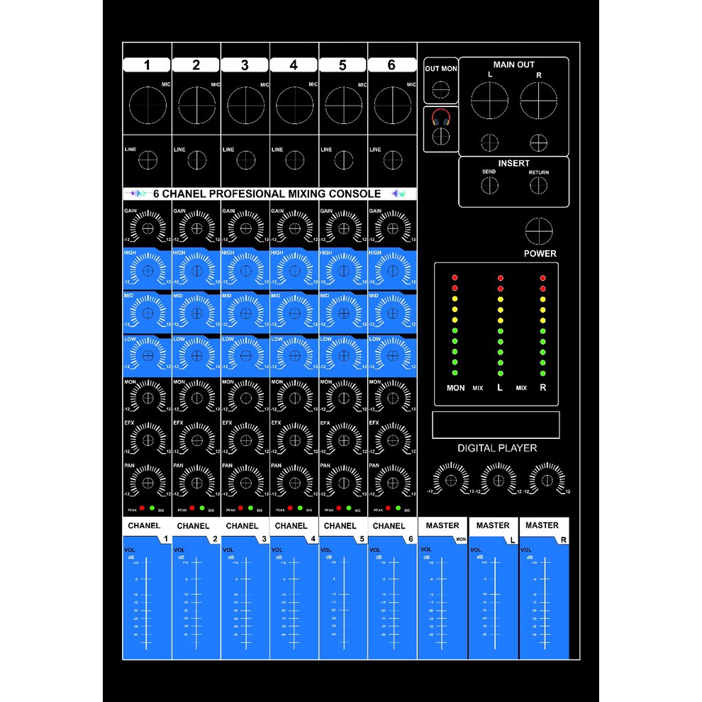 Detail Gambar Panel Mixer Audio Nomer 11