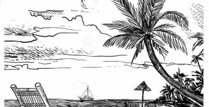 Detail Gambar Pantai Yang Mudah Digambar Nomer 42