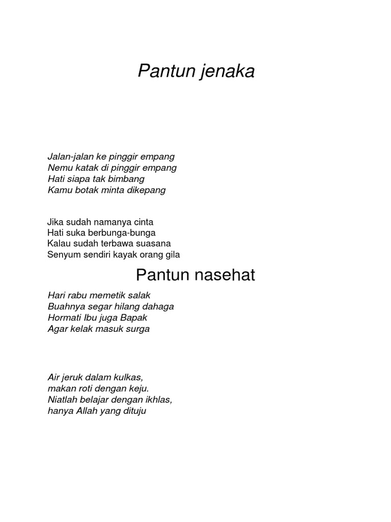 Detail Gambar Pantun Jenaka Nomer 20