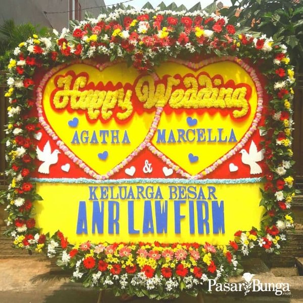 Detail Gambar Papan Bunga Happy Wedding Nomer 34