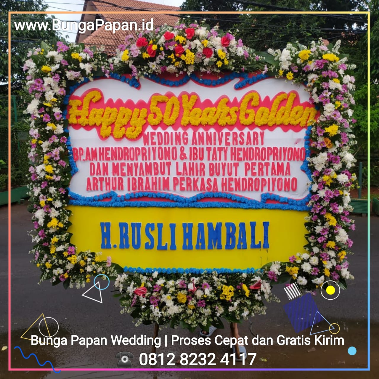 Detail Gambar Papan Bunga Happy Wedding Nomer 53