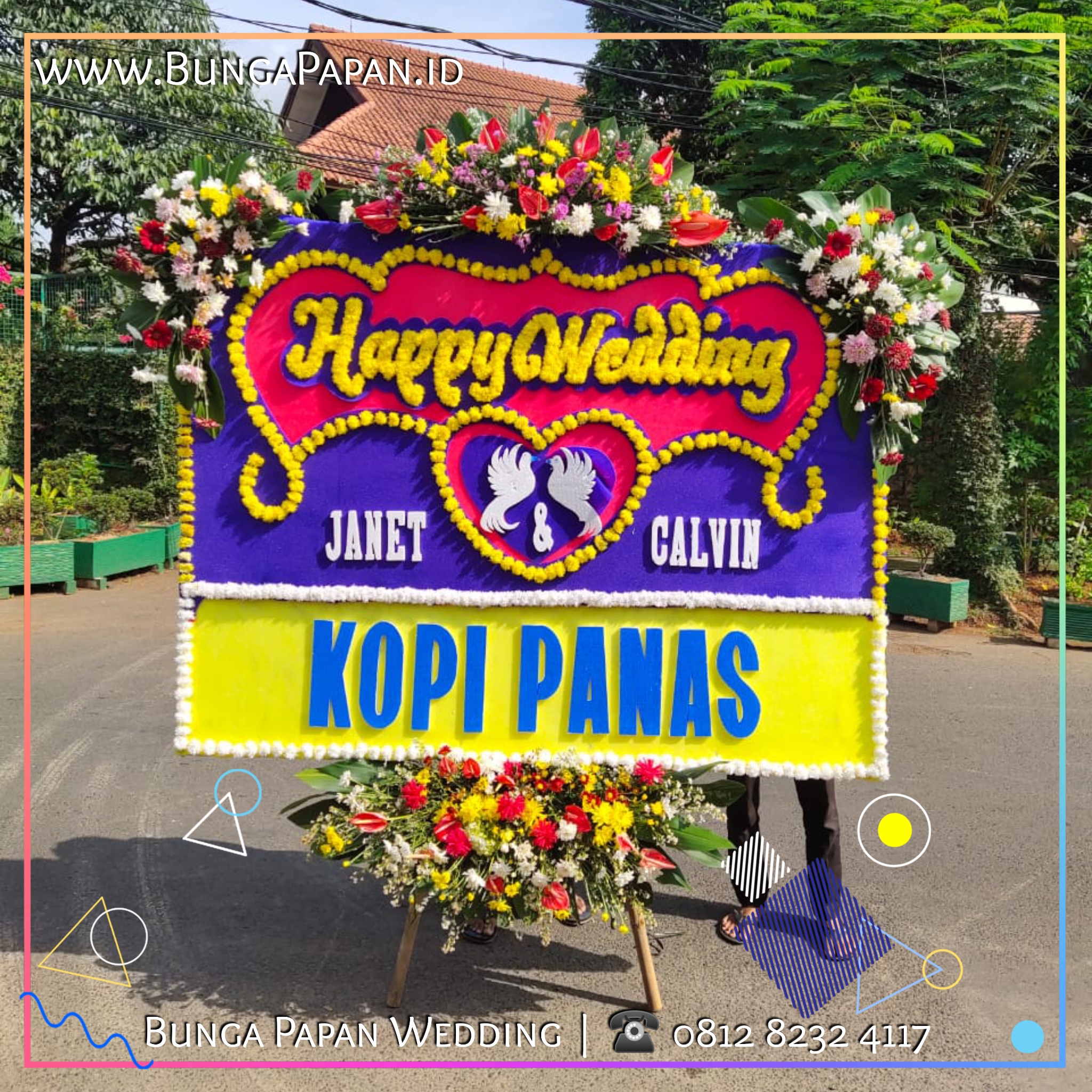 Detail Gambar Papan Bunga Happy Wedding Nomer 10