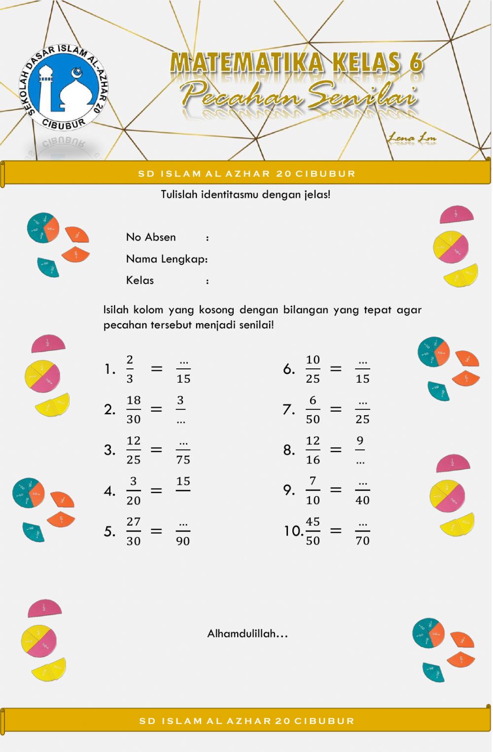 Detail Gambar Pecahan Senilai Nomer 15