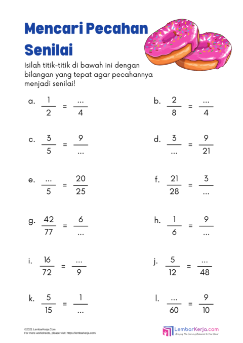 Detail Gambar Pecahan Senilai Nomer 9