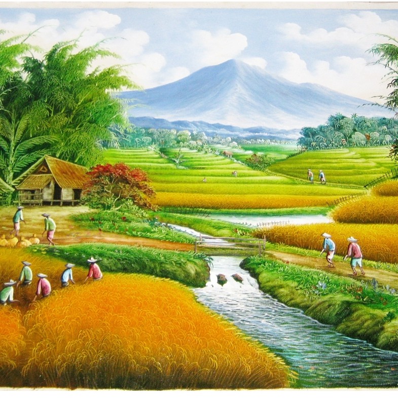 Detail Gambar Pegunungan Dan Sawah Nomer 8