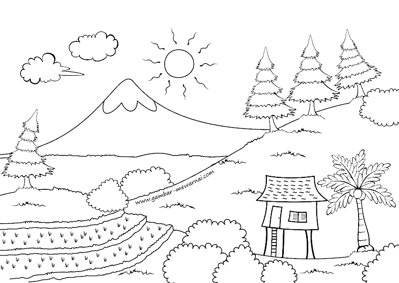 Detail Gambar Pegunungan Sketsa Nomer 45