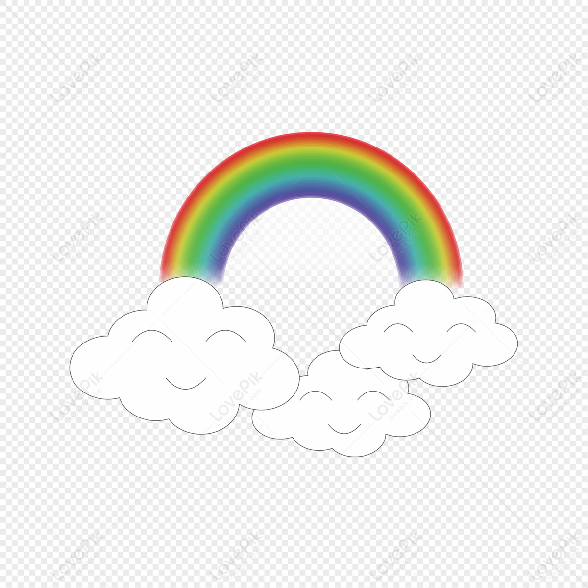 Detail Gambar Pelangi Cloud Cartoon Png Nomer 23