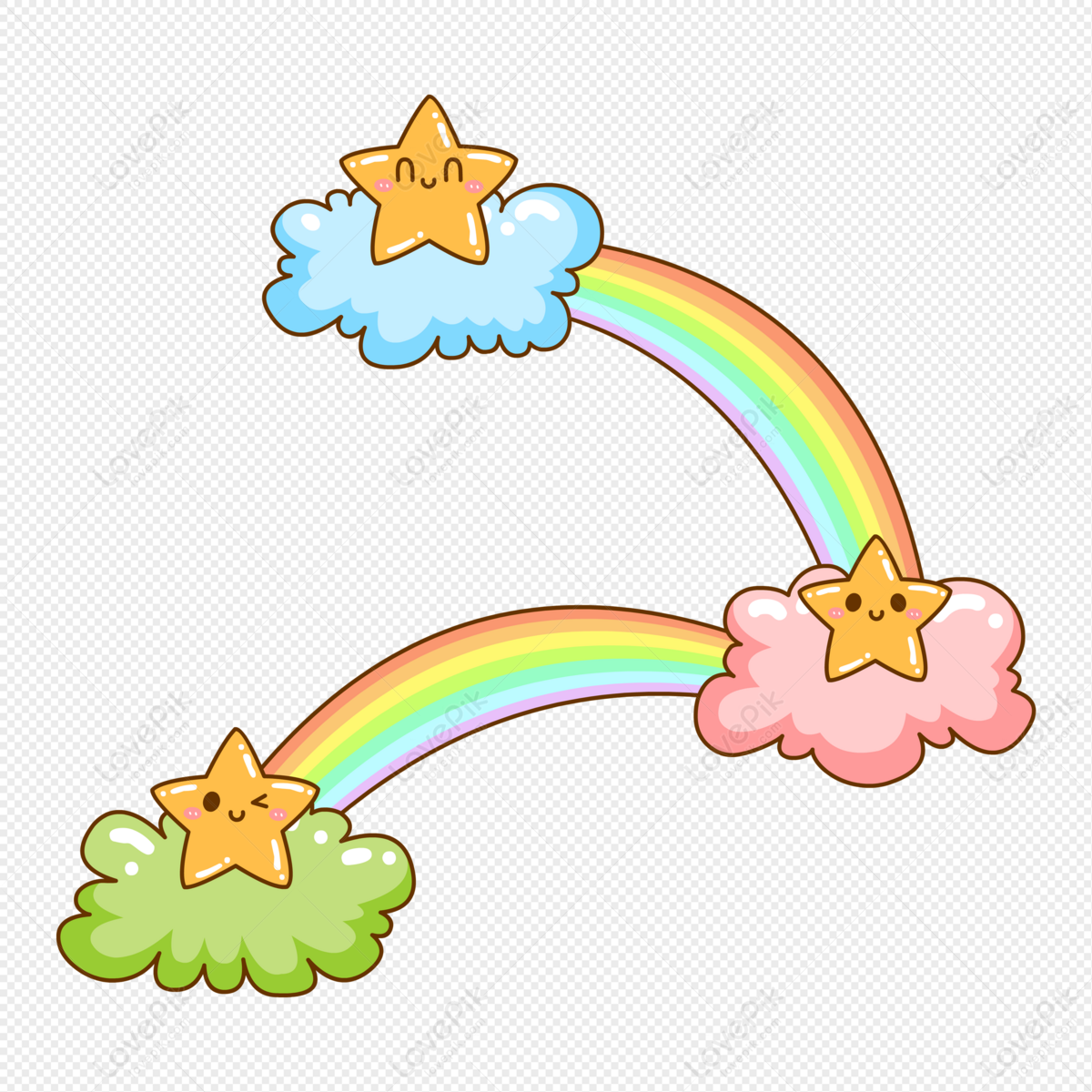 Detail Gambar Pelangi Cloud Cartoon Png Nomer 48