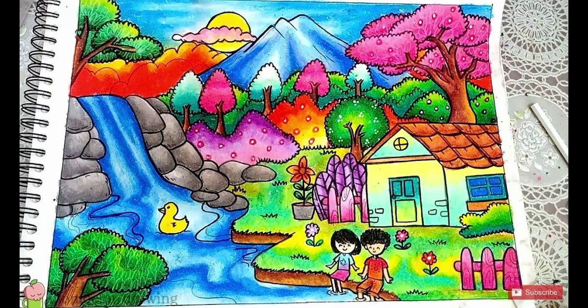 Detail Gambar Pemandangan Air Terjun Kartun Nomer 29