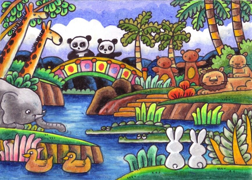 Detail Gambar Pemandangan Dari Crayon Nomer 33