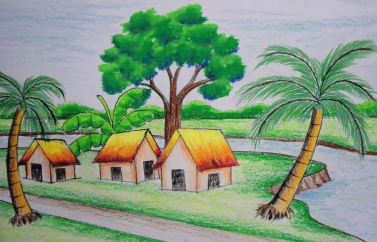 Detail Gambar Pemandangan Dari Crayon Nomer 54