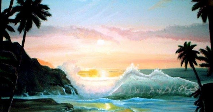 Detail Gambar Pemandangan Laut Sunset Gambar Lukisan Pemandangan Laut Sunset Nomer 40