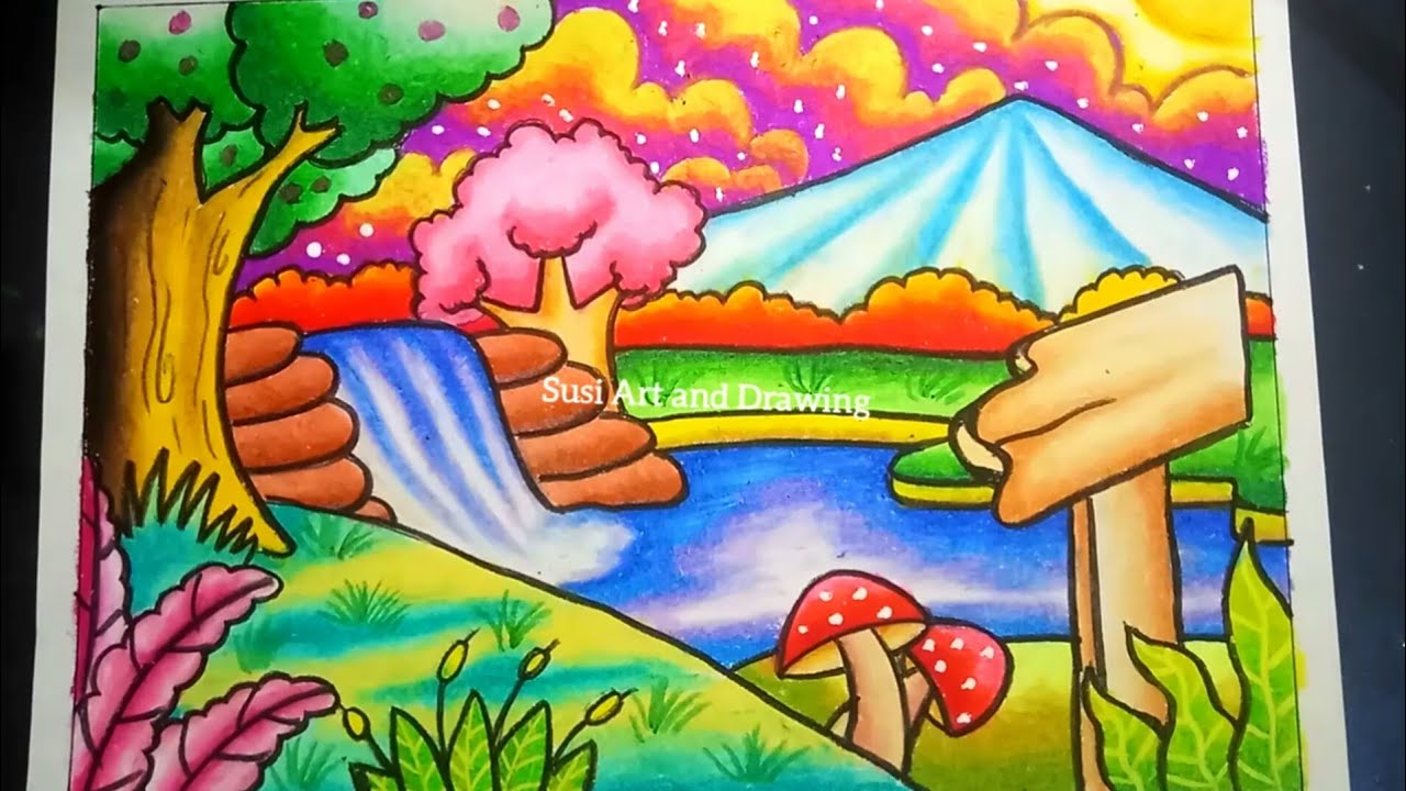 Detail Gambar Pemandangan Pegunungan Kartun Nomer 5