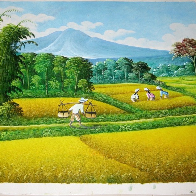 Detail Gambar Pemandangan Sawah Nomer 6