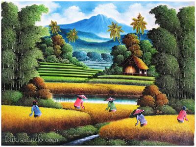 Detail Gambar Pemandangan Sawah Animasi Nomer 13