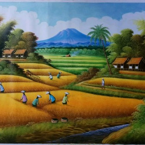 Detail Gambar Pemandangan Sawah Animasi Nomer 35