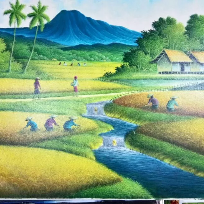 Detail Gambar Pemandangan Sawah Animasi Nomer 42