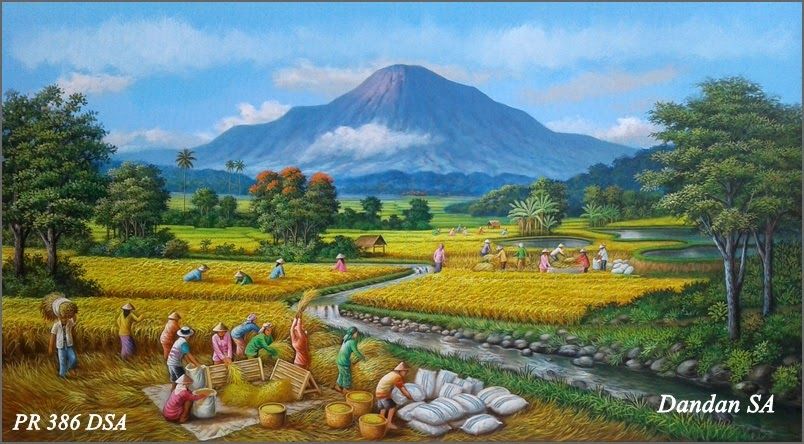 Detail Gambar Pemandangan Sawah Dan Petani Nomer 11