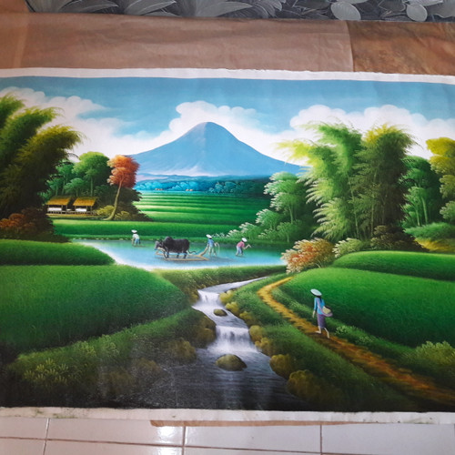 Detail Gambar Pemandangan Sawah Dan Petani Nomer 6