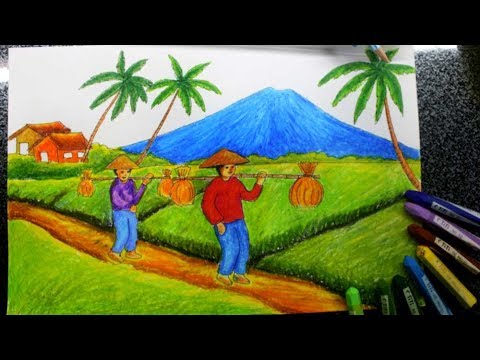 Detail Gambar Pemandangan Sawah Kartun Nomer 29