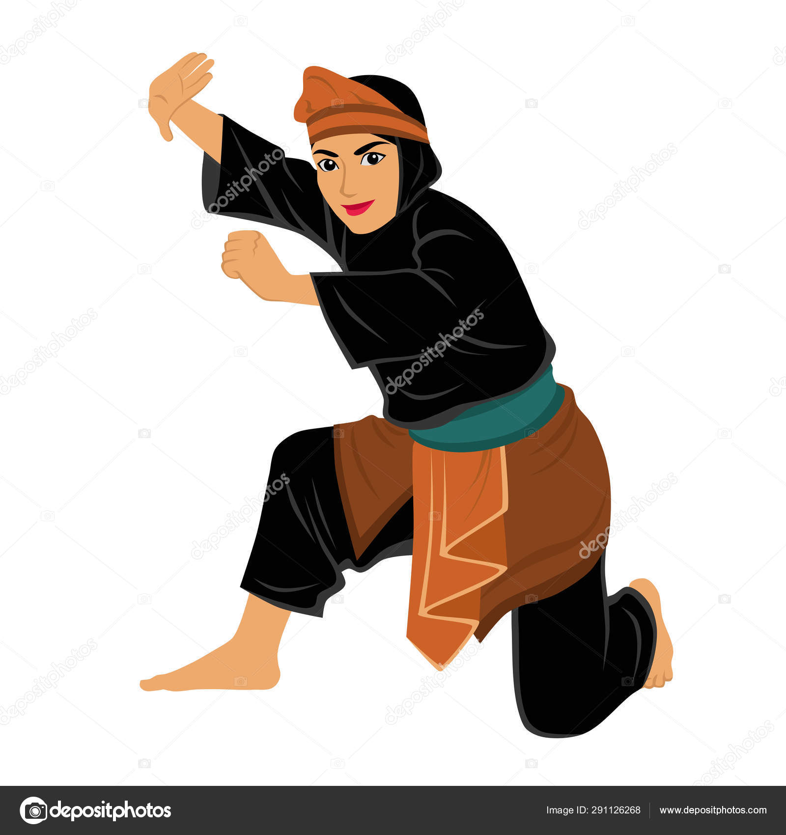 Detail Gambar Pencak Silat Vector Nomer 2