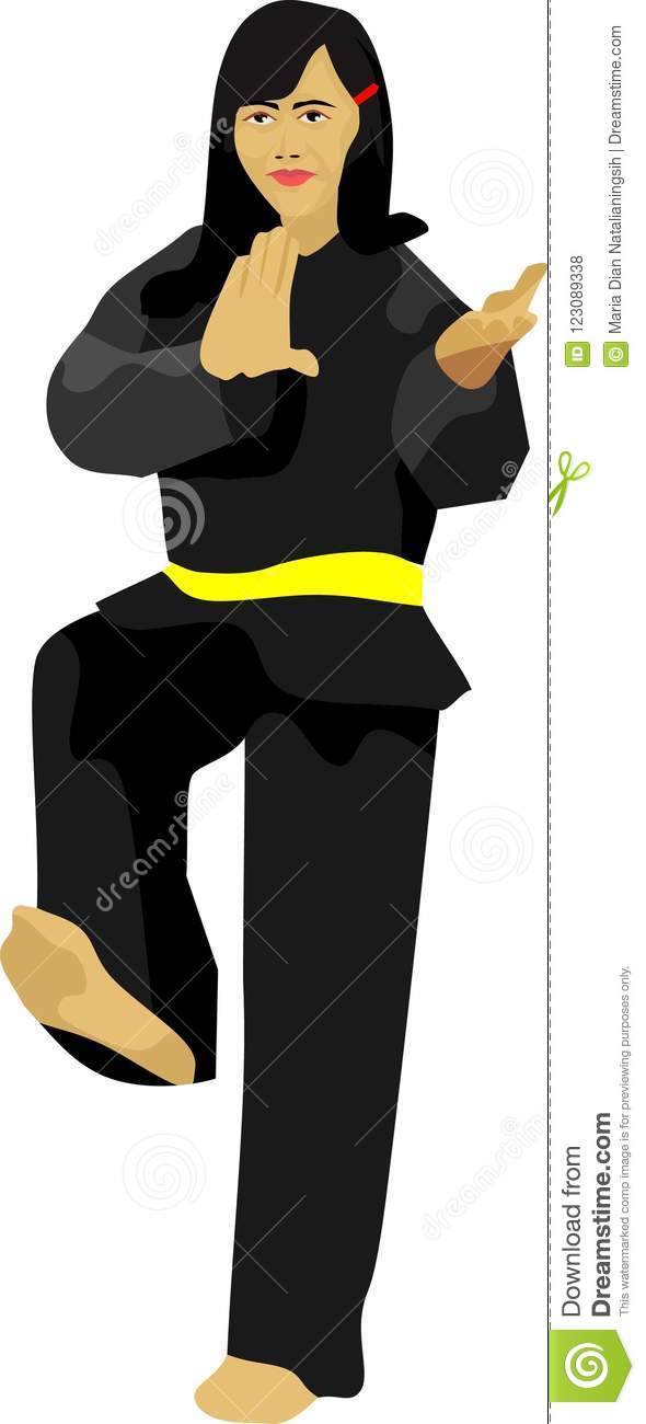 Detail Gambar Pencak Silat Vector Nomer 36