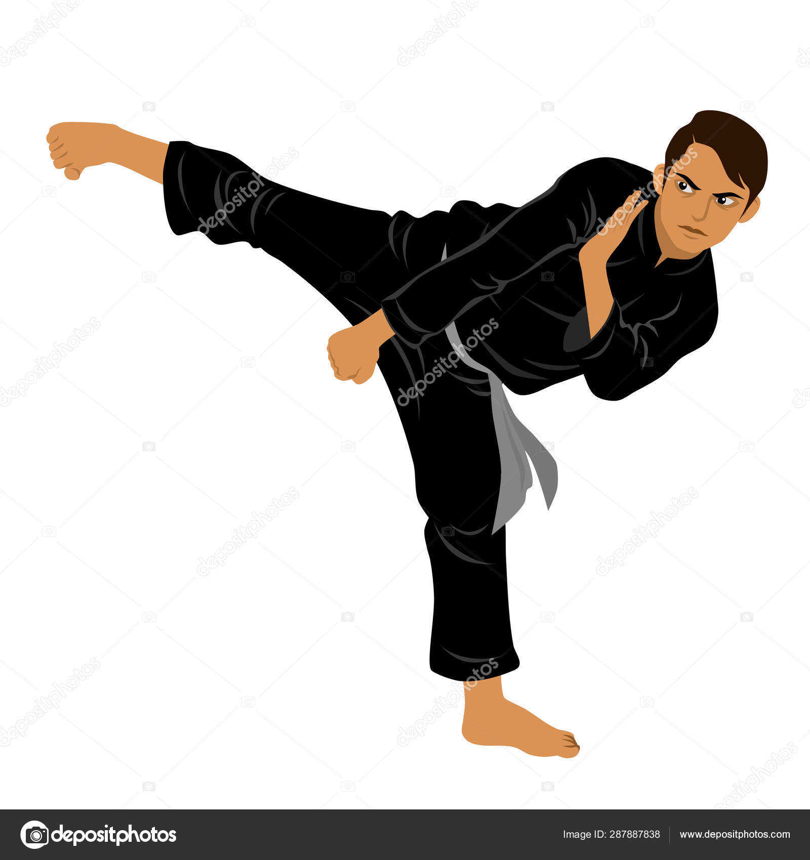 Detail Gambar Pencak Silat Vector Nomer 6