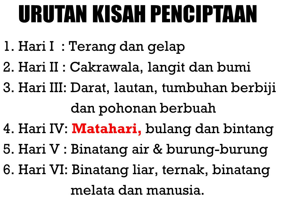 Detail Gambar Penciptaan Tuhan Dari Hari Pertama Sampai Hari Keenam Nomer 7