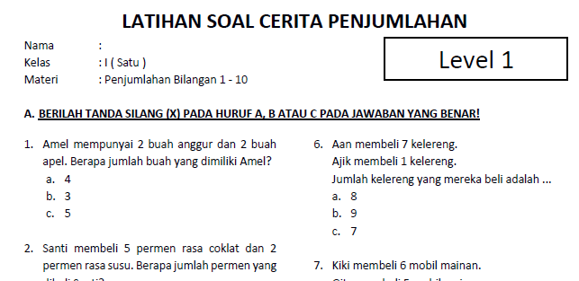 Detail Gambar Penjumlahan Kelas 1 Sd Nomer 53