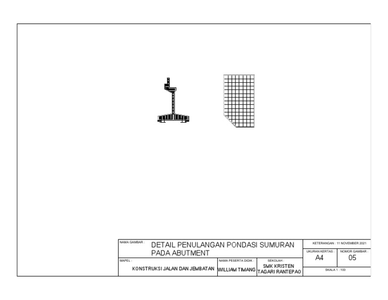 Detail Gambar Penulangan Abutment Gambar Penulangan Gelagar Nomer 35