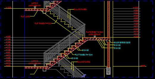 Detail Gambar Penulangan Plat Bordes Nomer 18