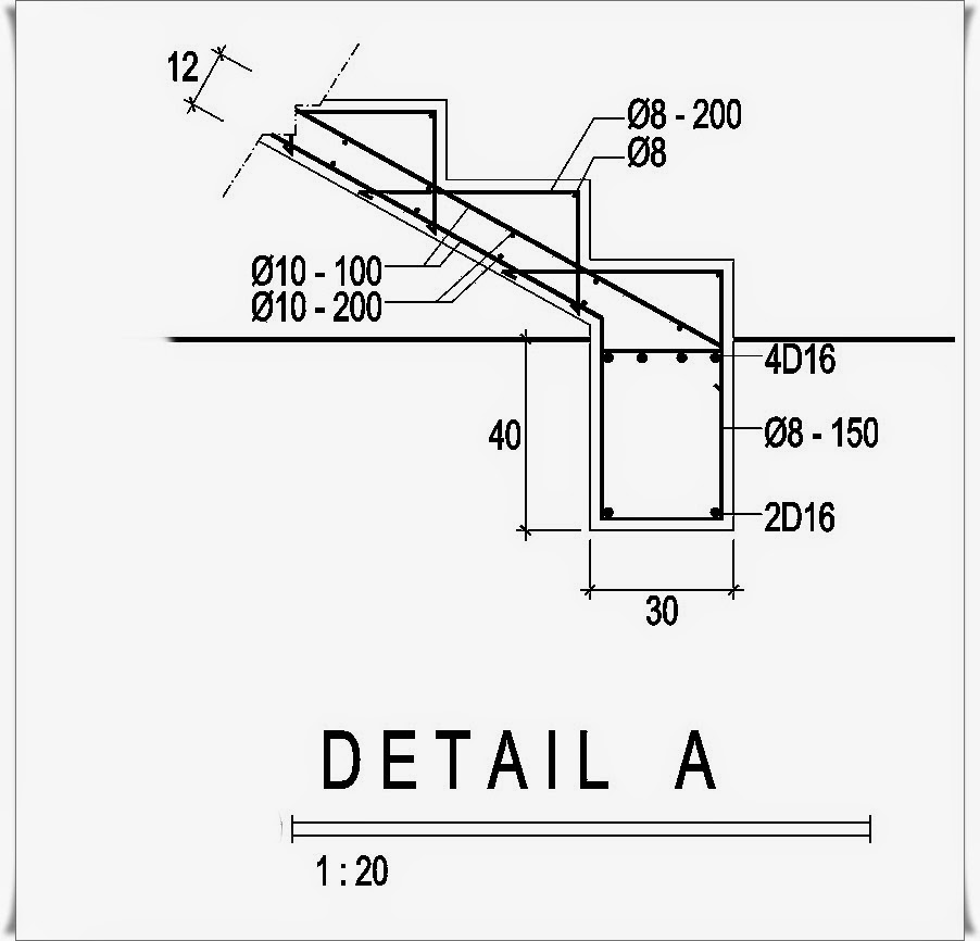 Detail Gambar Penulangan Plat Bordes Nomer 5