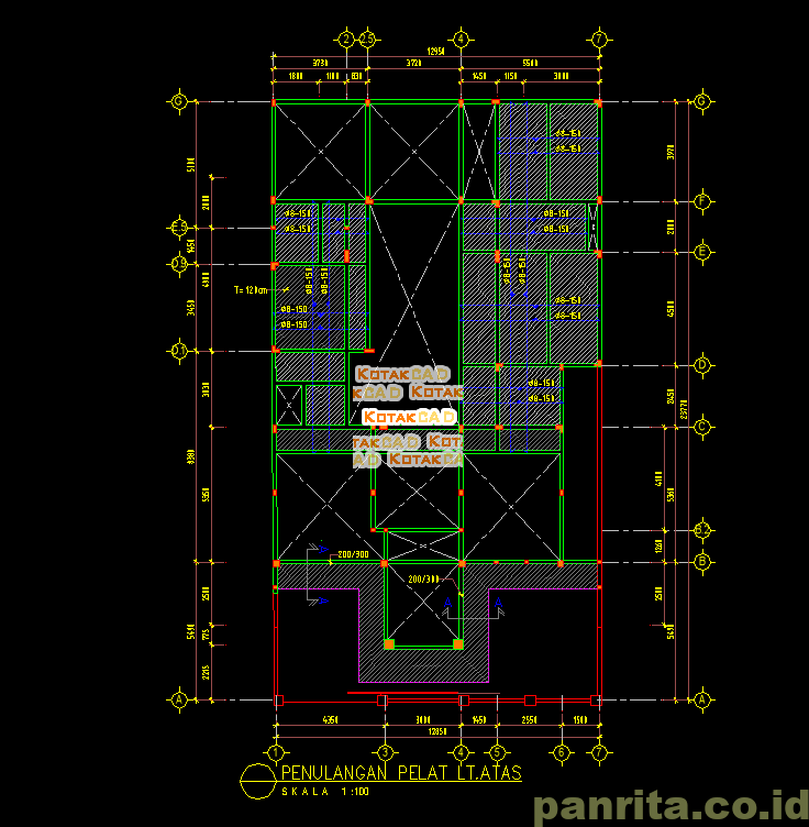 Detail Gambar Penulangan Plat Lantai Nomer 18