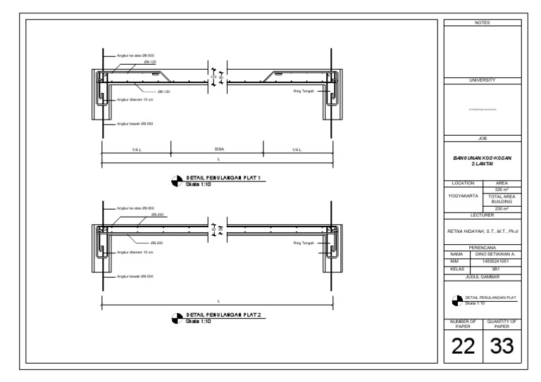 Detail Gambar Penulangan Plat Lantai Nomer 19