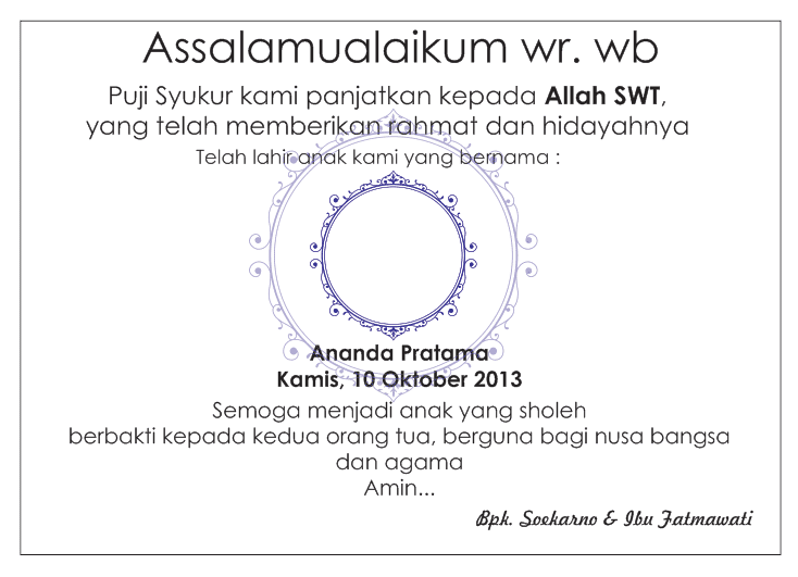 Detail Contoh Syukuran Kelahiran Anak Word Nomer 31