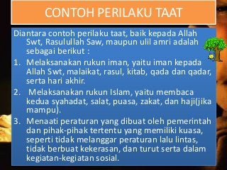 Detail Contoh Taat Kepada Allah Nomer 14