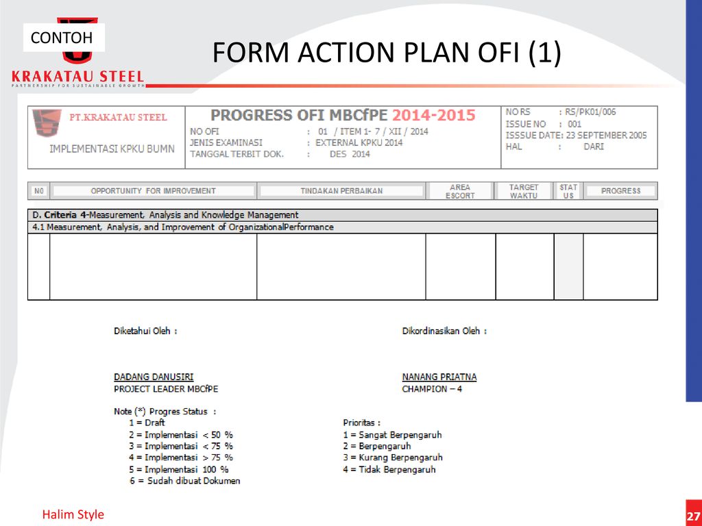 Detail Contoh Tabel Action Plan Nomer 37