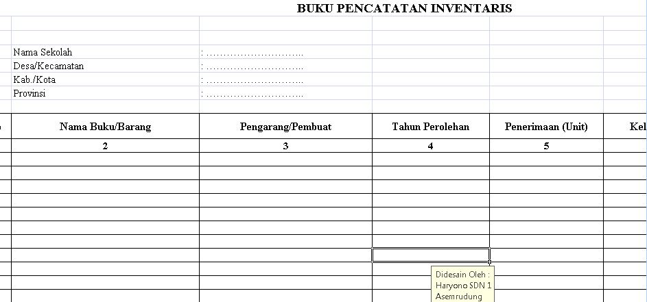 Detail Contoh Tabel Inventaris Barang Nomer 38