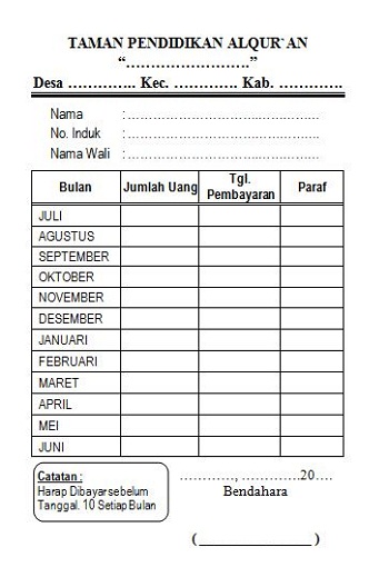 Detail Contoh Tabel Iuran Bulanan Nomer 18