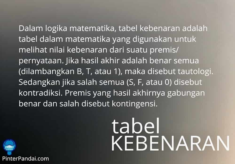 Detail Contoh Tabel Kebenaran Nomer 21