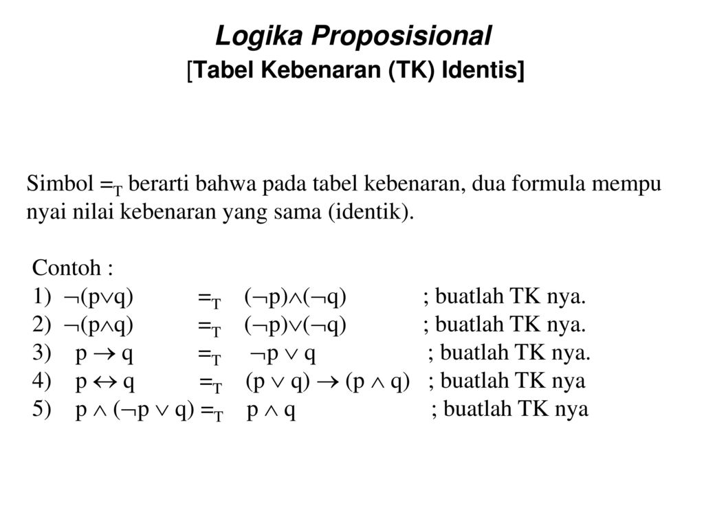 Detail Contoh Tabel Kebenaran Nomer 48