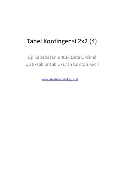 Detail Contoh Tabel Kontingensi Nomer 45