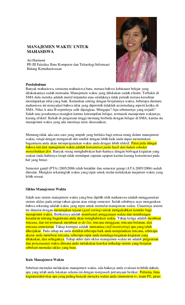 Detail Contoh Tabel Manajemen Waktu Mahasiswa Nomer 36