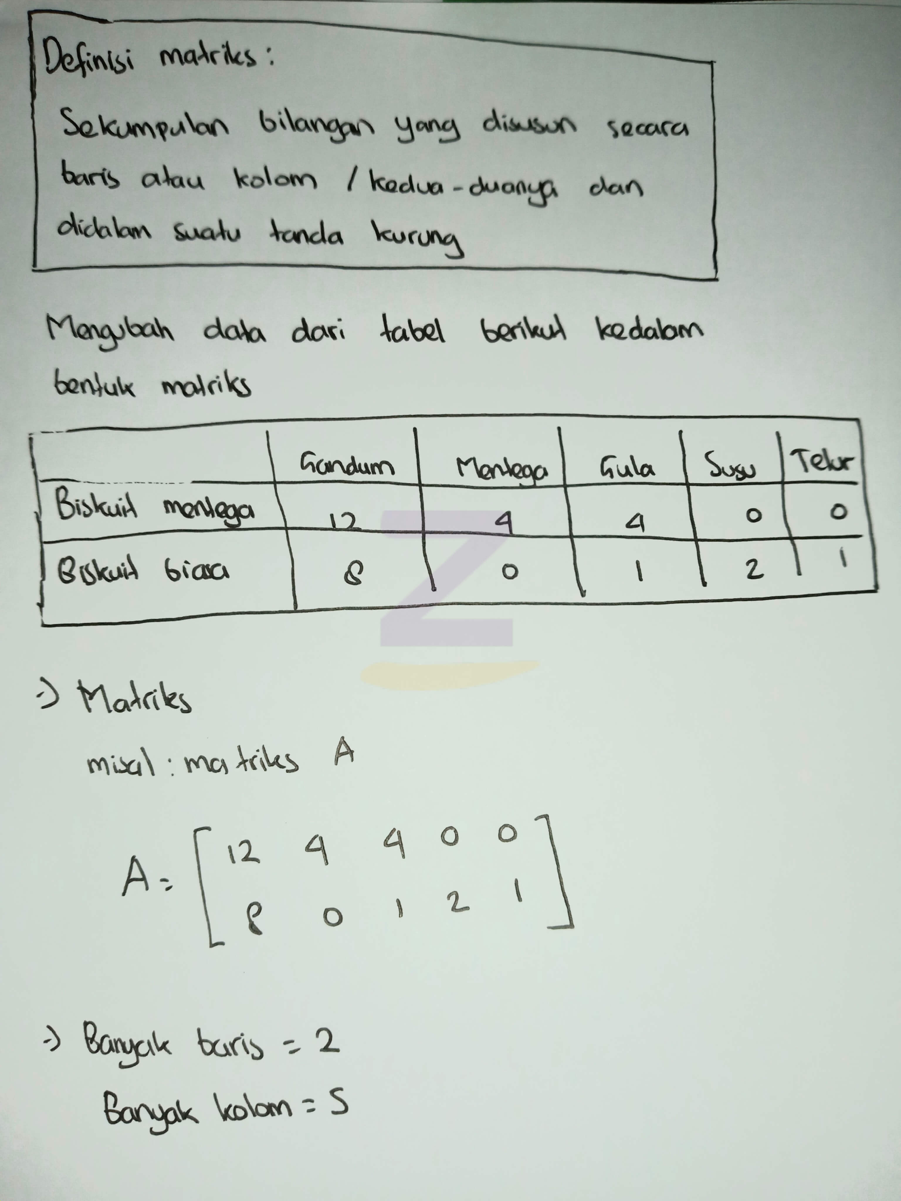 Detail Contoh Tabel Matriks Koleksi Nomer 14